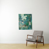 Wilde dieren in tropisch Oerwoud schilderen Wandkleed (In situ)