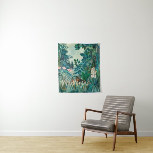 Wilde dieren in tropisch Oerwoud schilderen Wandkleed (In situ)
