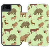 Wilde dieren incipio iPhone portemonnee hoesje (Agenda Open)