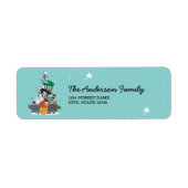 Wilde dieren Kerstboom retouradres Etiket (Voorkant)