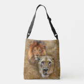 Wilde dieren - Lonen en Leeuwen Crossbody Tas (Achterkant)