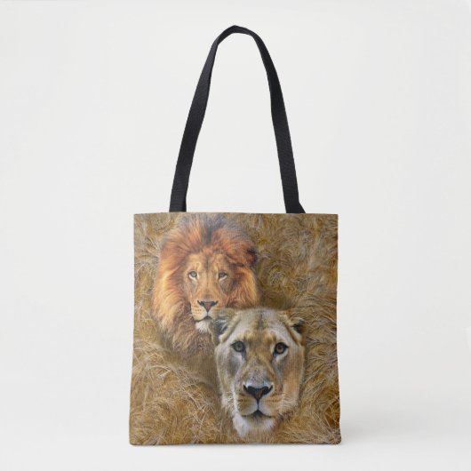 Wilde dieren - Lonen en Leeuwen Tote Bag (Voorkant)