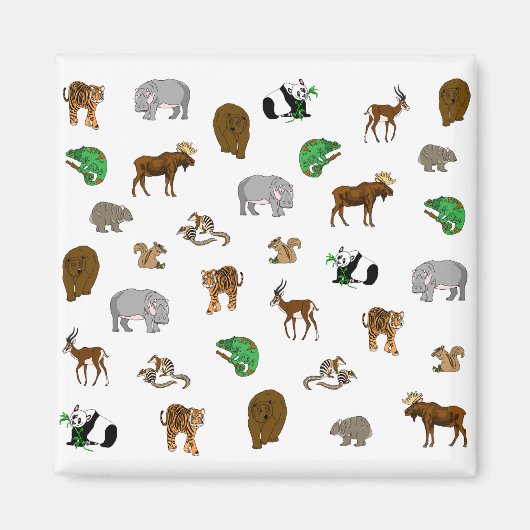 Wilde dieren Magnet (Voorkant)