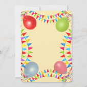 Wilde dieren met ballonnen & linten kaart (Achterkant)