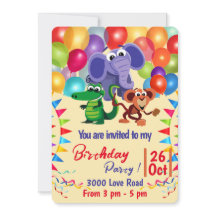 Wilde dieren met ballonnen & linten