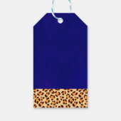 Wilde dieren met een luipaard printrand Dank u wel Cadeaulabel (Achterkant)