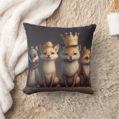 Wilde dieren met kronen kussen (Deken)