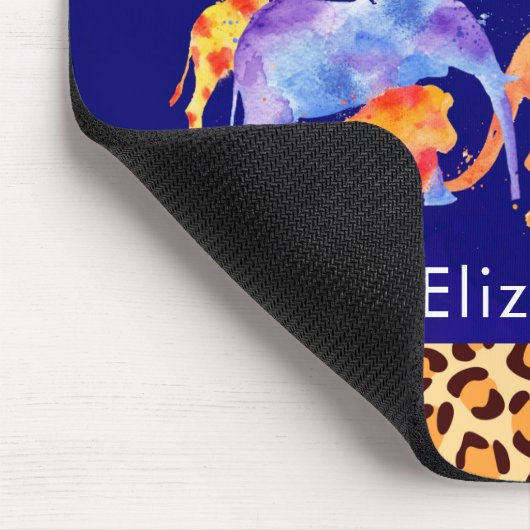 Wilde dieren met luipaard muismat (Hoek)