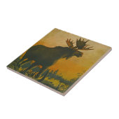 Wilde dieren Moose in Lowland Marsh Swamp Donkey T Tegeltje (Zijkant)