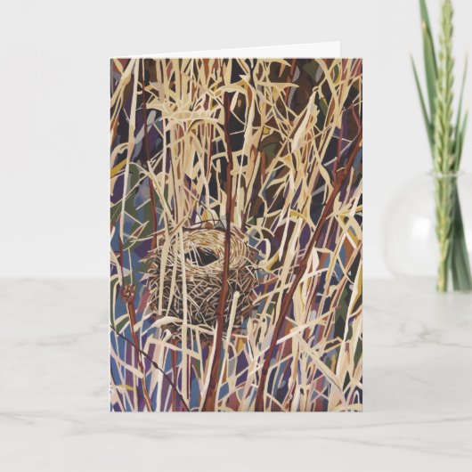 Wilde Dieren Nest Kussen Kaart (Voorkant)