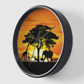 Wilde dieren op de Afrikaanse Savanna Sunset (Hoek)