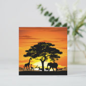 Wilde dieren op de Afrikaanse Savanna Sunset (Staand voorkant)