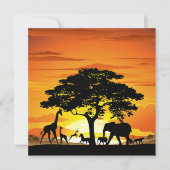 Wilde dieren op de Afrikaanse Savanna Sunset (Voorkant)