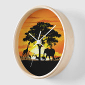 Wilde dieren op de Afrikaanse Savanna Sunset