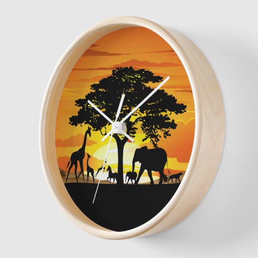 Wilde dieren op de Afrikaanse Savanna Sunset (Hoek)