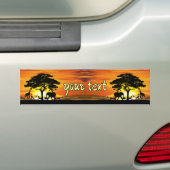 Wilde dieren op de Afrikaanse Savanna Sunset Bumpersticker (Op auto)