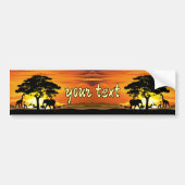Wilde dieren op de Afrikaanse Savanna Sunset Bumpersticker (Voorkant)