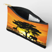 Wilde dieren op de Afrikaanse Savanna Sunset Etui (Open)