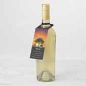 Wilde dieren op de Afrikaanse Savanna Sunset Flessenhanger (Schuin)