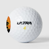 Wilde dieren op de Afrikaanse Savanna Sunset Golfballen (Logo)