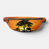 Wilde dieren op de Afrikaanse Savanna Sunset Heuptasje (Liggend)