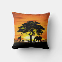 Wilde dieren op de Afrikaanse Savanna Sunset