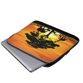 Wilde dieren op de Afrikaanse Savanna Sunset Laptop Sleeve (Voorkant onderkant)