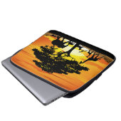 Wilde dieren op de Afrikaanse Savanna Sunset Laptop Sleeve (Voorkant onderkant)