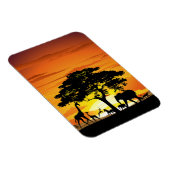 Wilde dieren op de Afrikaanse Savanna Sunset Magneet (Rechterzijde)