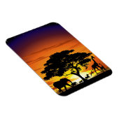 Wilde dieren op de Afrikaanse Savanna Sunset Magneet (Rechterzijde)