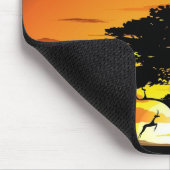 Wilde dieren op de Afrikaanse Savanna Sunset Muismat (Hoek)