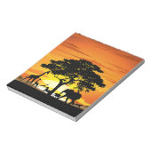 Wilde dieren op de Afrikaanse Savanna Sunset Notitieblok (Linkerzijde)