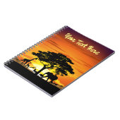 Wilde dieren op de Afrikaanse Savanna Sunset Notitieboek (Linkerzijde)