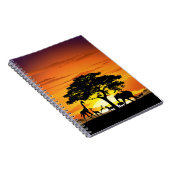 Wilde dieren op de Afrikaanse Savanna Sunset Notitieboek (Rechterzijde)