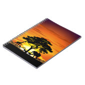 Wilde dieren op de Afrikaanse Savanna Sunset Notitieboek (Linkerzijde)