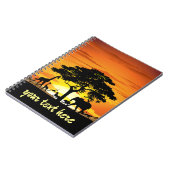 Wilde dieren op de Afrikaanse Savanna Sunset Notitieboek (Linkerzijde)