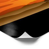 Wilde dieren op de Afrikaanse Savanna Sunset Perfect Poster (Hoek)