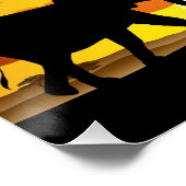 Wilde dieren op de Afrikaanse Savanna Sunset Perfect Poster (Hoek)