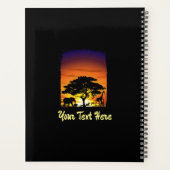 Wilde dieren op de Afrikaanse Savanna Sunset Planner (Achterkant)