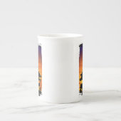 Wilde dieren op de Afrikaanse Savanna Sunset Porselein Kop (Voorkant)