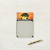 Wilde dieren op de Afrikaanse Savanna Sunset Post-it® Notes (Op bureau)