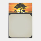 Wilde dieren op de Afrikaanse Savanna Sunset Post-it® Notes (Voorkant)