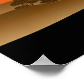 Wilde dieren op de Afrikaanse Savanna Sunset Poster (Hoek)