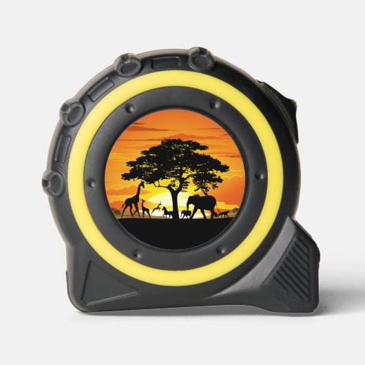 Wilde dieren op de Afrikaanse Savanna Sunset Rolmaat (Voorkant)