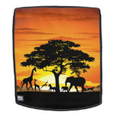 Wilde dieren op de Afrikaanse Savanna Sunset Rugtassen (Verwijderbaar gezicht)
