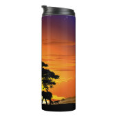 Wilde dieren op de Afrikaanse Savanna Sunset Thermosbeker (Geroteerd rechts)