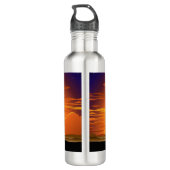 Wilde dieren op de Afrikaanse Savanna Sunset Waterfles (Achterkant)