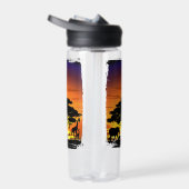 Wilde dieren op de Afrikaanse Savanna Sunset Waterfles (Rechts)