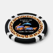 Wilde dieren op Luipaard Print Verjaardag Poker Chips (Enkel)