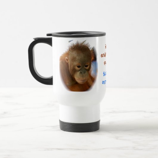 Wilde dieren opslaan ~ orangutans opslaan reisbeker (Links)